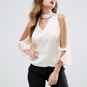 ASOS - Champagne Satin Swing Top